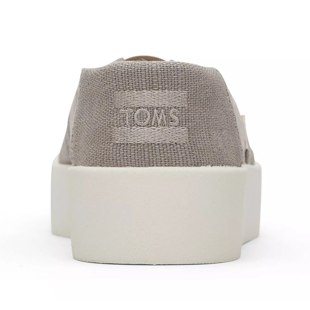 TOMS Women's Verona Platform Slip On Sneakers Shoes Dove Grey Canvas NEW 8.5 - Picture 3 of 5